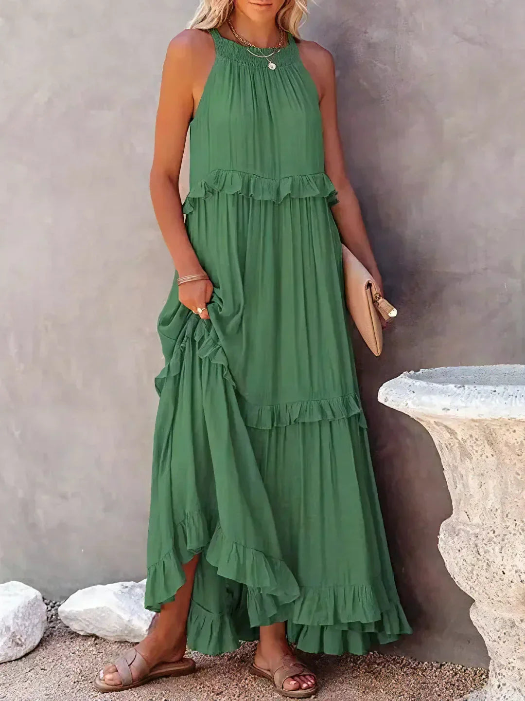 Savannah | Ruffle Maxi Dress