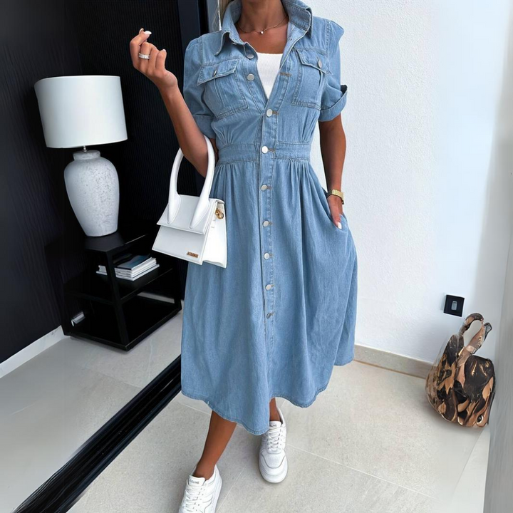 Carmen | Denim Midi Dress