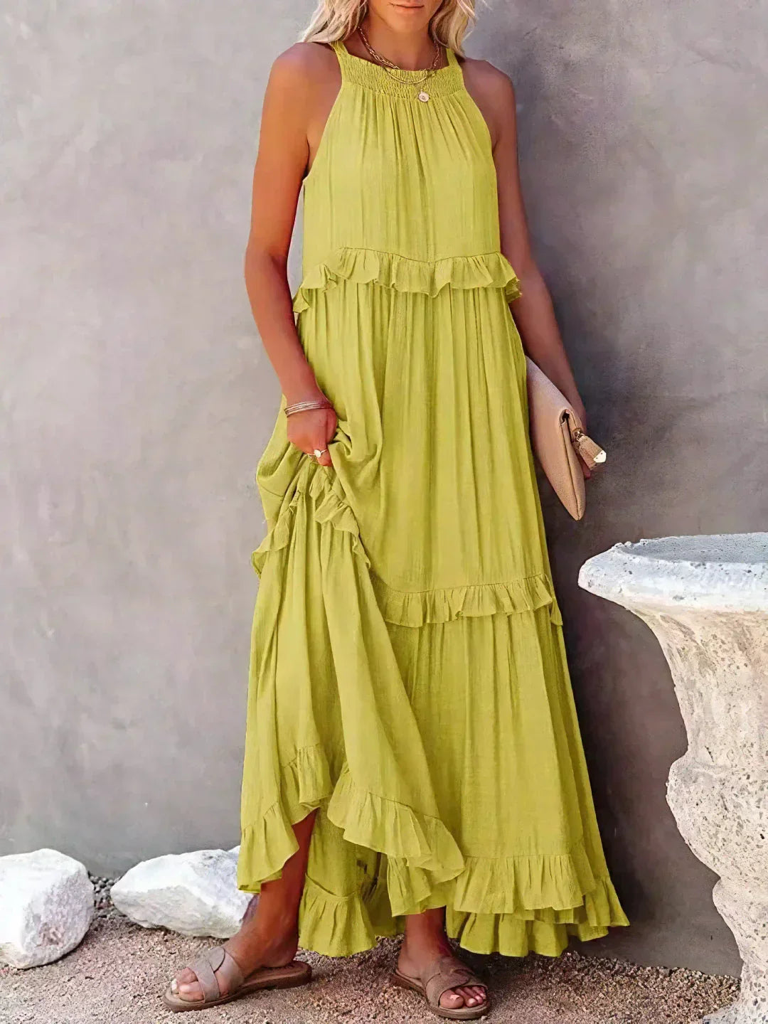 Savannah | Ruffle Maxi Dress