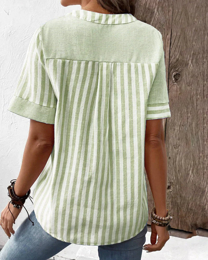 Pia | Soft Striped Blouse