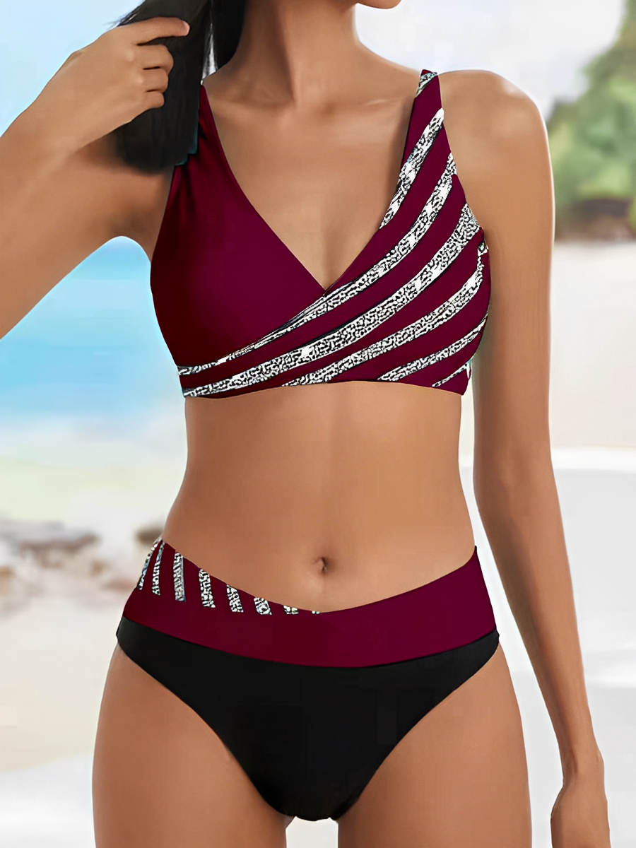 Lastovo | Striped Bikini Set