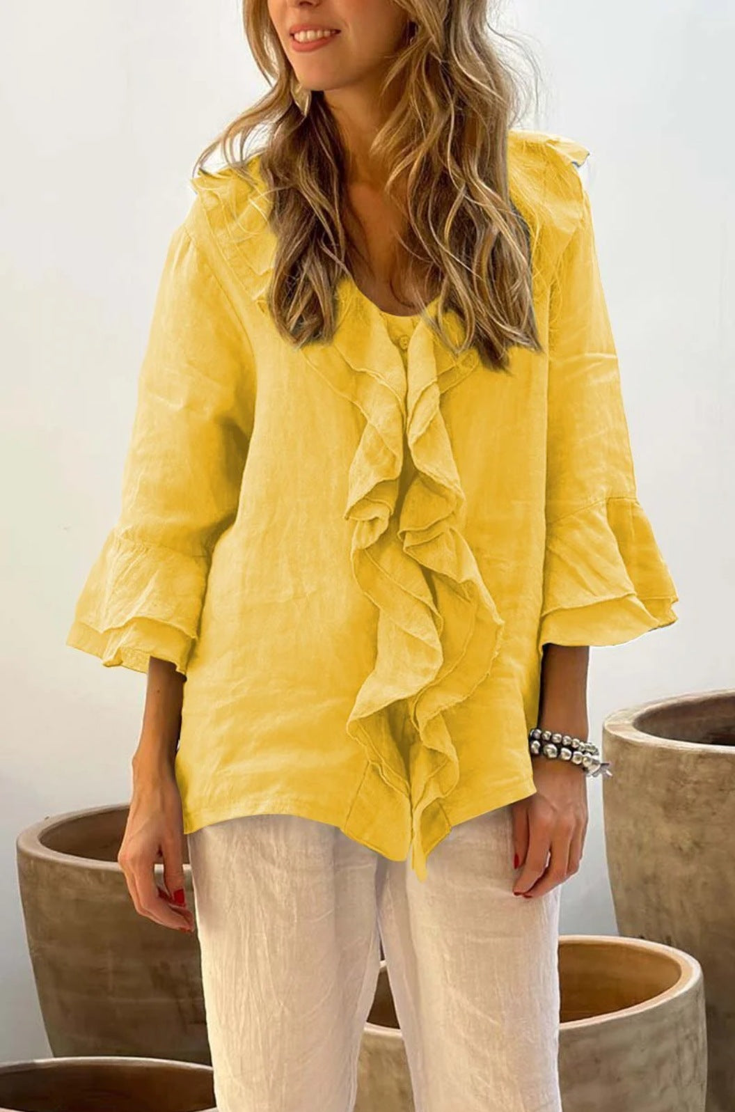 Lilliana | Ruffled Sleeve Shirt