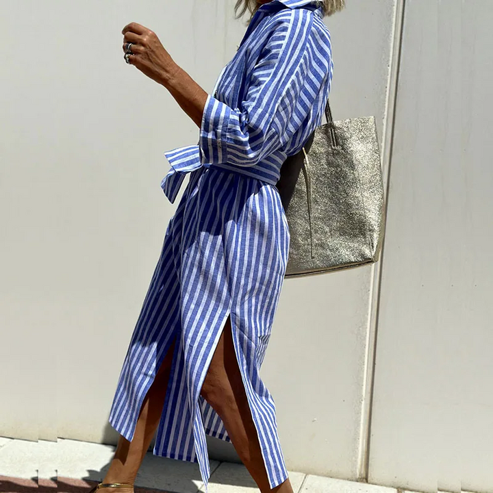 Lorna | Striped Shirt Dress