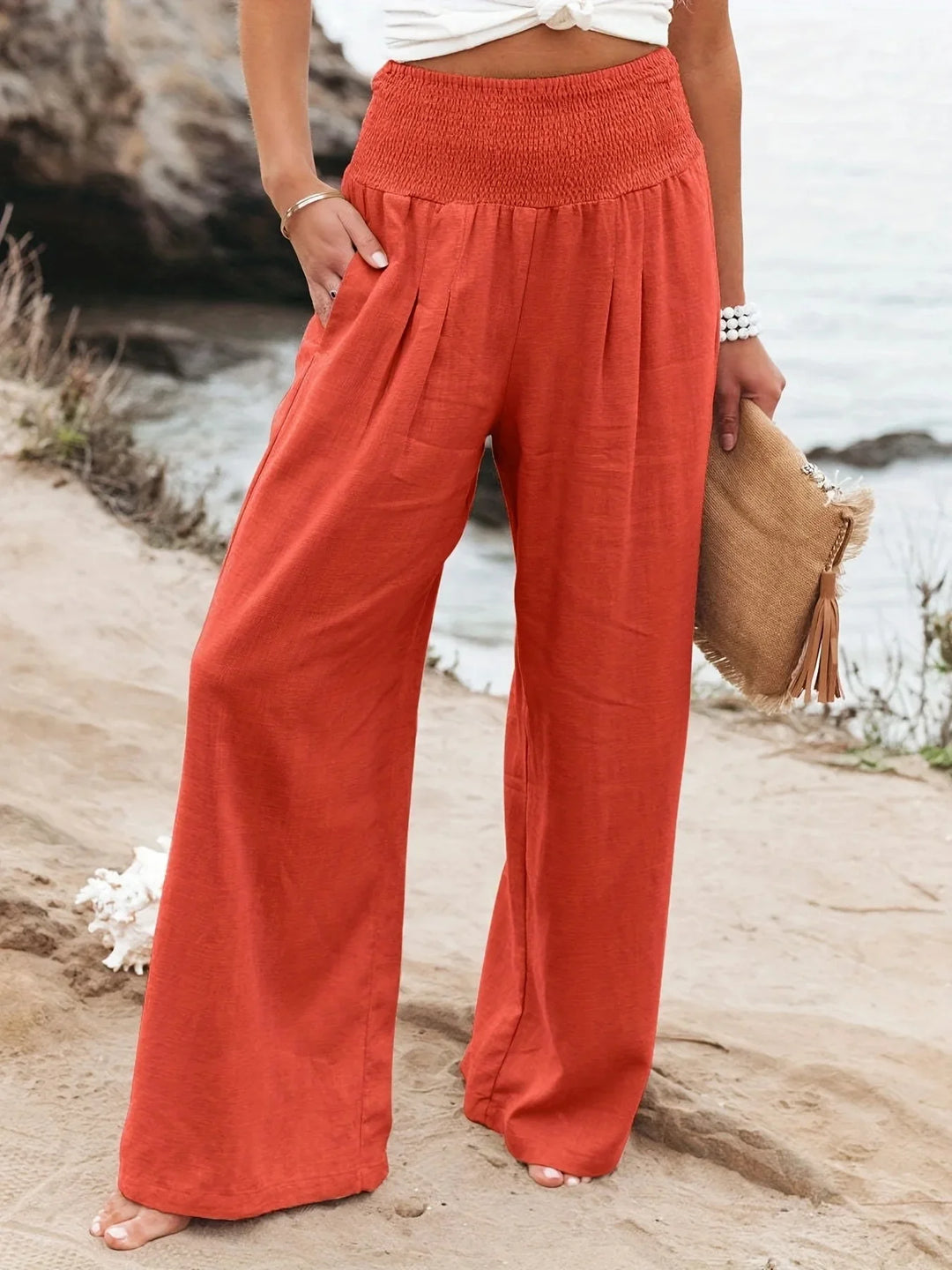 Kinsley | Casual Mid Waist Long Pants