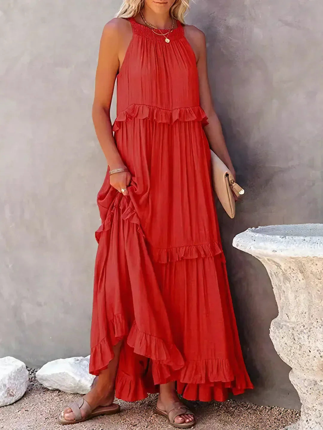 Savannah | Ruffle Maxi Dress