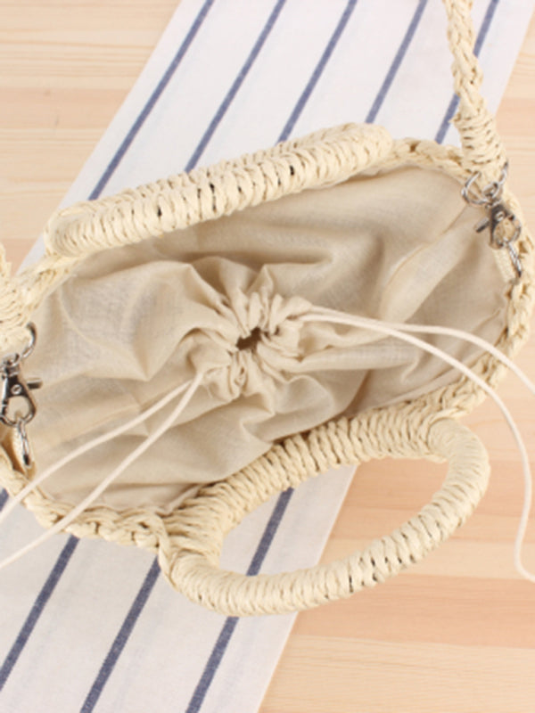 Hilda | Half Round Straw Woven Bag