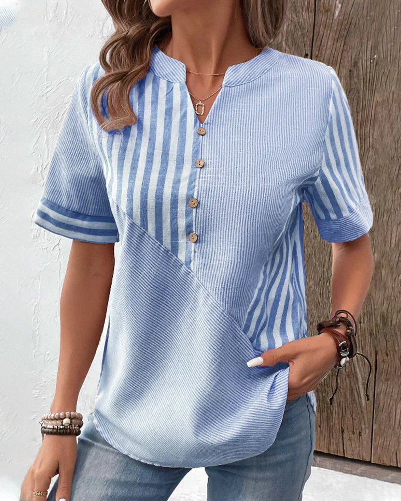 Pia | Soft Striped Blouse